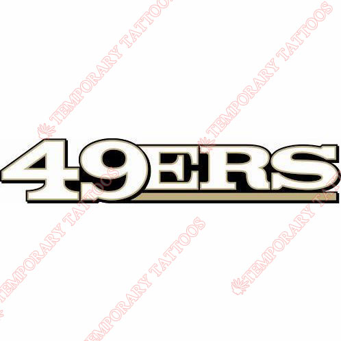 San Francisco 49ers Customize Temporary Tattoos Stickers NO.743